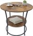 Merkloos Relaxdays Bijzettafel - 55xØ55 cm - donkerbruin - zwart - rond blad