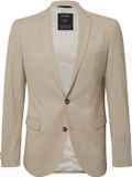 s.Oliver Indoor-Sakko S.OPURE Heren Lichtbeige Regular Fit Polyester
