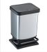 Tretabfallsammler Rotho Paso Pedaalemmer 20L Zilver Metallic