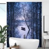 Papier peint panoramique bord de lac bateau 260 cm x 387 cm