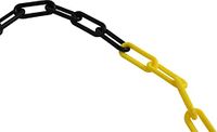 CLAS Equipements EG 0013 veiligheidsketting van kunststof, geel/zwart, 25 m