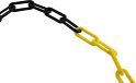 CLAS Equipements EG 0013 veiligheidsketting van kunststof, geel/zwart, 25 m