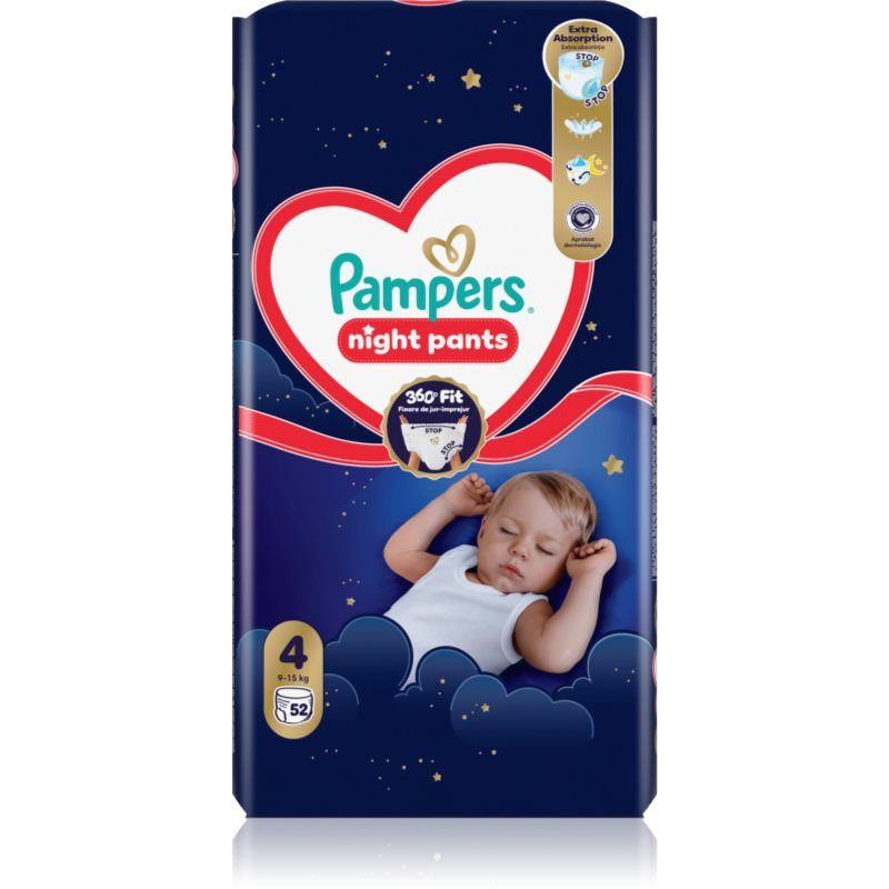 Pampers Pants Night Size 4 52 Pieces Comfortable And Absorbent Nighttime Diapers For Your Baby (Gr. 4, 52 Pcs.)