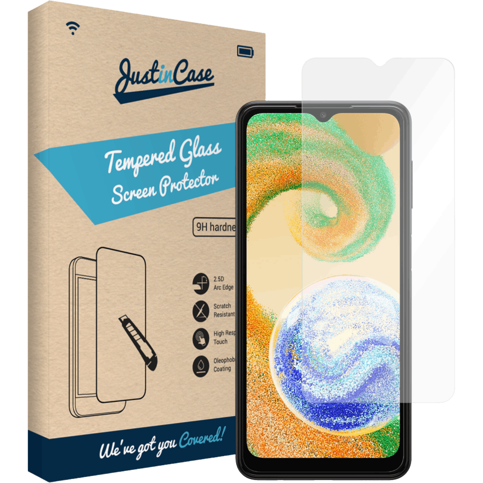 Just in Case Galaxy A04s Gehard Glazen Screenprotector - 8720684826735