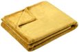 Stof Textiles Plaid/bankdeken Maribelle - geel - 130 x 160 cm - polyester fleece - 1 persoons