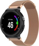 By Qubix Qubix - Milanese bandje voor Garmin Forerunner 220/230/235/620/630/735XT - Small - Champagne goud