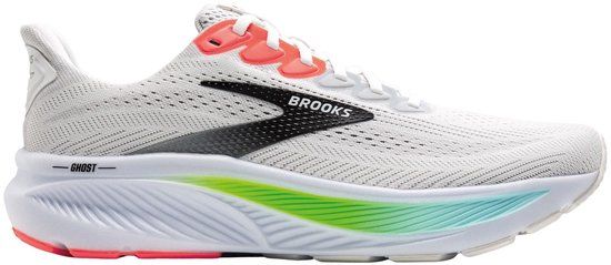 Brooks Ghost 17 Hardloopschoenen Heren - Maat 45.5 - Wit - Zwart - Blauw - Groen - Roze