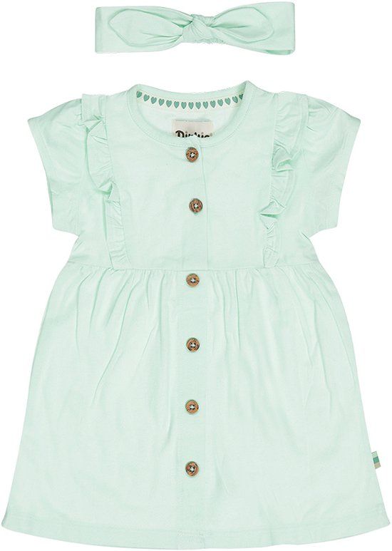 Dirkje Meisjes Jurk - Light aqua