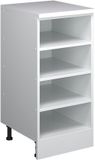 Vicco Schuin dak kast Rion, Wit/Wit, 40 x 46 cm zonder schuine zijde, open