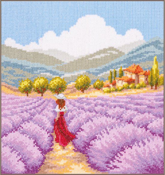 Vervaco Borduurpakket Provence Lavendellandschap