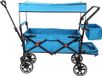 Sans marque Chariot de transport pour enfants - Chariot de transport avec barre de poussée - Bleu