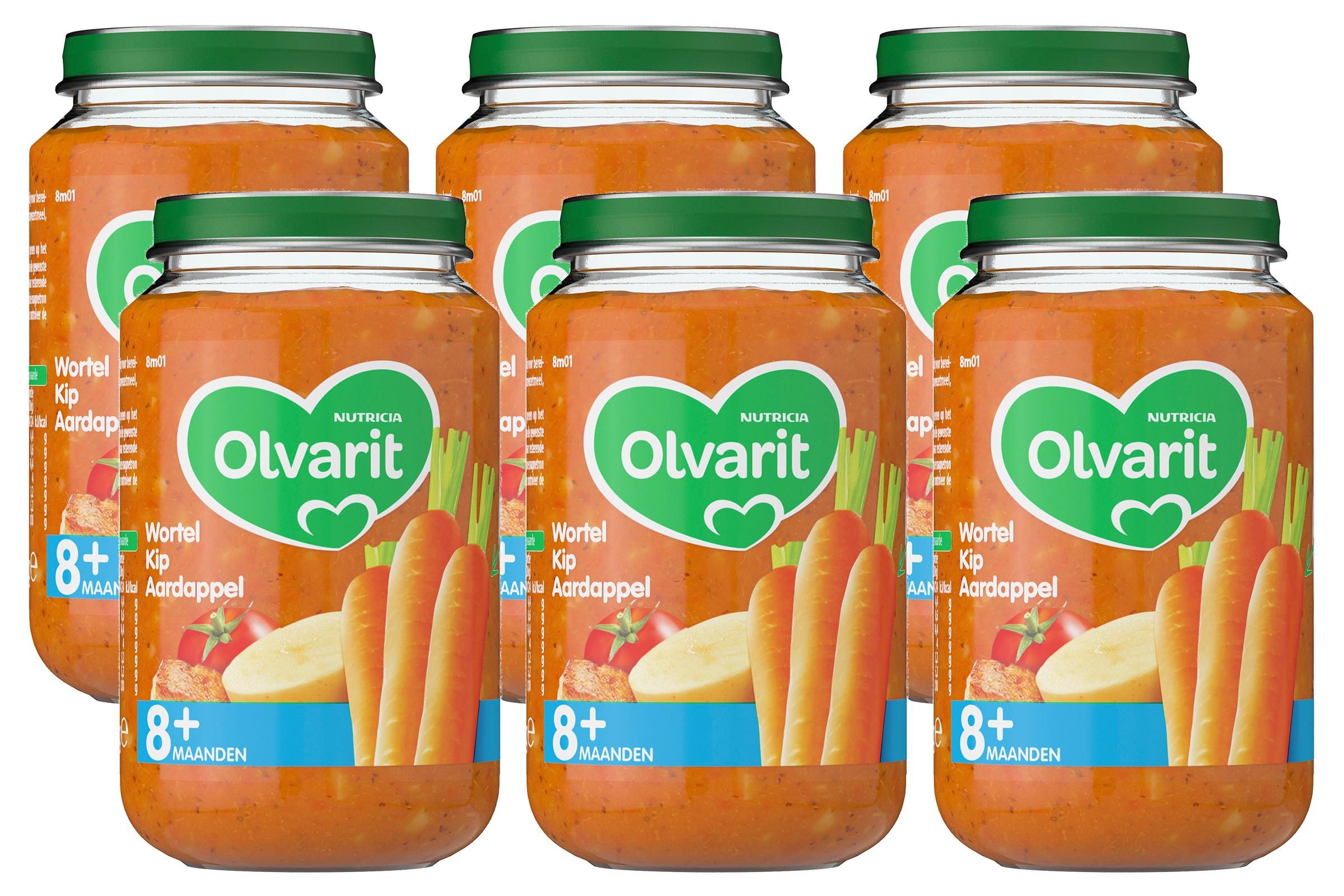 Olvarit 8m+ Wortel Kip Aardappel - 200g
