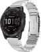 By Qubix Qubix - Geschikt voor Garmin bandje - 22mm Quickfit - Stainless steel schakelband - Zilver - Geschikt voor Garmin Fenix 7 / 6 / 5