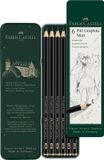 Faber-Castell Grafietpotloden Set - Pitt Mat - Blik 6 stuks - Matzwart