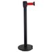 Manutan Expert Poteau noir avec sangle 5 m - Acier - Base à roulettes