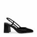 Steve Madden Damesschoenen Zeina Zwart Leer Blokhak Puntige Neus Gesp