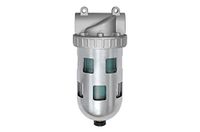 Speciale RIEGLER Special filter "Standard" with PC holder and protective cage, 0.01 μm, BG 2, G 3/8, PE max. 16 bar, drain valve: HA