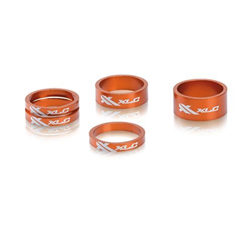 XLC Unisex - volwassen stuurkopuitbreiding A-Head Spacerset AS-A02 3x5/1x10/1x15 mm 1 1/8 inch, oranje, één maat