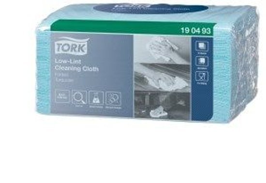 Tork Low-Lint werkdoek 1-lgs turquoise 38 5 x 19 3 cm doos Ã 8 x 75 vel 190493