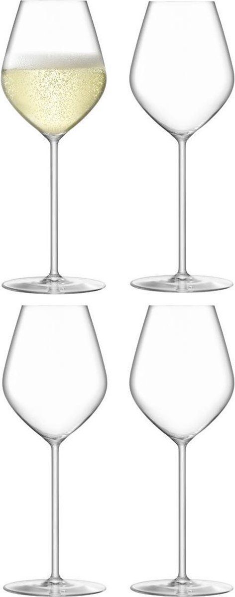 LSA Borough Glas Champagne - 265 ml - Set van 4 Stuks