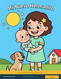 Mi Nuevo Hermanito: Un Libro para Colorear Sobre la Espera, los Celos y el Día en que Él Te Agarró el Dedo | Líneas Gruesas, Una Cara | 4 a 8 Años