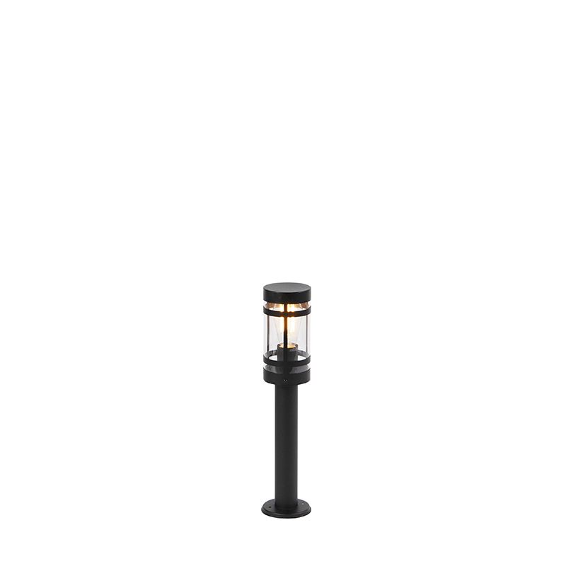 QAZQA Gleam - Moderne Staande Buitenlamp - Zwart - 50 cm