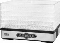 Teesa TSA3032 Champignon-, groente- en fruitdroger 400W – 5 Transparante Droogrekken – Digitale Display met Thermostaat & Timer – Warme Lucht Circulatie – Efficiënte Voedsel Droger voor Thuis