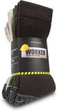 normani 6 paar werksokken „WORKER strong“ bruin/beige/olijfgroen