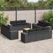 Maison Exclusive - Ensemble de jardin, composé de 13 pièces, avec coussins, noir, en polyrotin