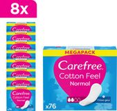 Carefree Cotton Feel Normaal luchtdoorlatende inlegkruisjes - frisse geur - absorptiegraad twee - 8 x 76 stuks
