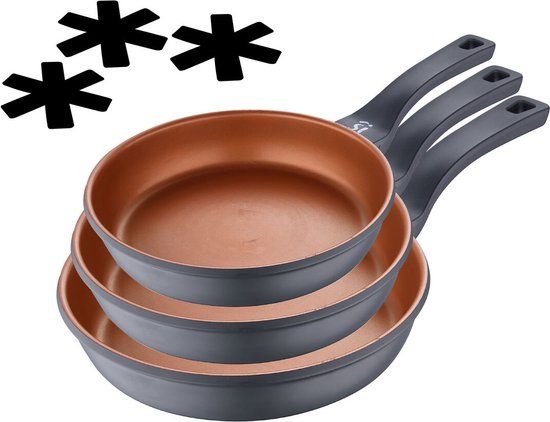 San Ignacio - Pannenset - 6 Onderdelen - Brons - Gegoten Aluminium - Anti-aanbaklaag - Geschikt voor alle warmtebronnen