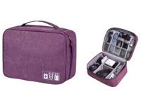 CHPN - Electronica Opbergtas - Accessoire tas - Oplader Tas - Vakantie - Reistas - Oordopjes/kabels - Paars - Elektra tas