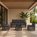 Maison Exclusive - Ensemble de jardin avec 6 places, polyrotin gris et gris foncé