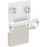 LogiLink PB0101 Organiseur pour bureaux et systèmes de rails, avec porte-documents, entraxe 32 mm