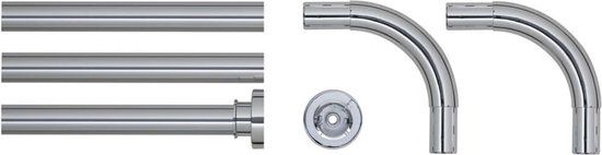 Sealskin Seallux Douchegordijnstangset - Chroom - 90 cm