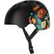 Crazy Safety Rampage Zwarte Bloem | Fietshelm, skateboardhelm, rolschaatshelm en BMX-helm | Fietshelm voor mannen, vrouwen en kinderen | L (57-61cm) | Verstelbare helm voor skaters en fietsers