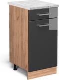 Vicco R-Line Keukenonderkast – 40 cm WB Marmer Antraciet Hoogglans