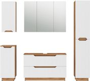 Vicco Meuble de salle de bain Lotta, Blanc, 5 pièces