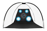 ME AND MY GOLF Home Training rijnet met terugslaghelling, inclusief instructievideo's (hoogte 214 cm, breedte 305 cm, diepte 153 cm), inclusief instructievideo's, zwart