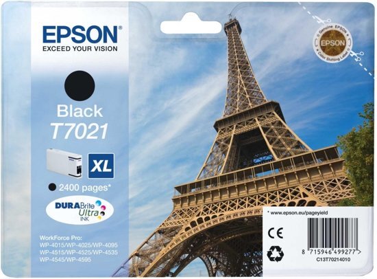 Epson T7021XL - Inktcartridge / Zwart / Hoge Capaciteit