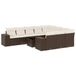 vidaXL 11-delige Loungeset met kussens, polyrattan, bruin