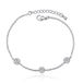 LGT JWLS Verstelbare Dames Armband met 3 Zirkonia Steentjes Zilverkleurig