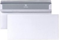 Posthorn 1000 enveloppes longues sans fenêtre, auto-adhésif, avec 75 g/m², impression intérieure, gris, 110 x 220 mm, blanc