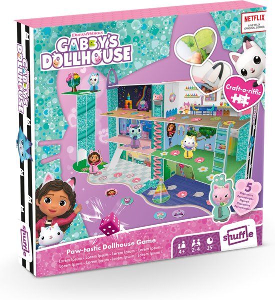 Shuffle® Gabby's Dollhouse Cat-tastic Dollhouse Game - Bordspel - 5+ jaar