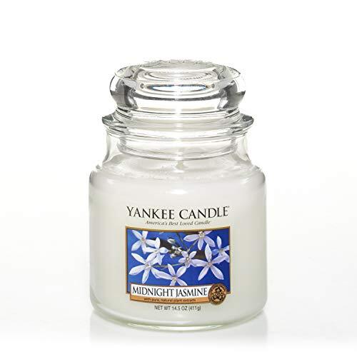 Yankee Candle Geurkaars Midnight Jasmine. Kerze im Mittleren Jar wit