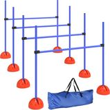 Pawhut Pet Agility Set - Kunststof - 124x19,5x103 cm - Blauw