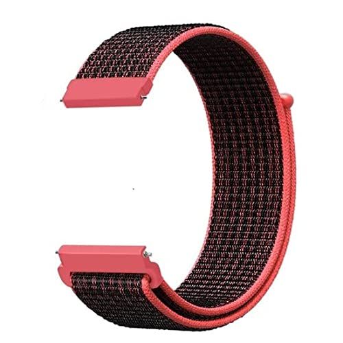 By Qubix Qubix - Sport Loop bandje voor Samsung Galaxy Watch 5 Pro - 45mm - Rood/oranje