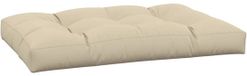 vidaXL Palletkussen 120x80x12 cm stof beige