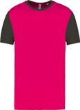 Proact TopTex Group Tweekleurig herenshirt jersey met korte mouwen 'Proact' Pink/Dark Grey - L
