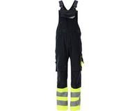 Mascot Safe Supreme salopette américaine avec poches genoux 15669-860 - bleu marine foncé/jaune hi-vis - C48